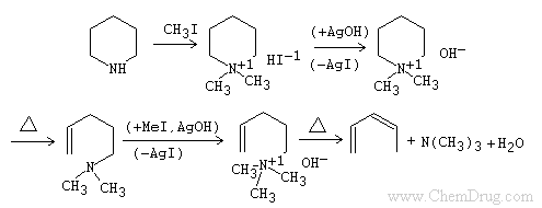 霍夫曼降解(彻底甲基化),Hofmann Degradation Exhaustive Methylation