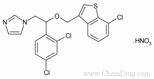 Sertaconazole nitrate, FI-7045(free base), Ertaczo, Ginederm--药物合成数据库