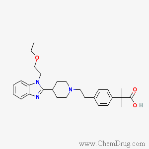 Bilastine,Bilastine [INN],p-(2-(4-(1-(2-Ethoxyethyl)-2-benzimidazolyl)